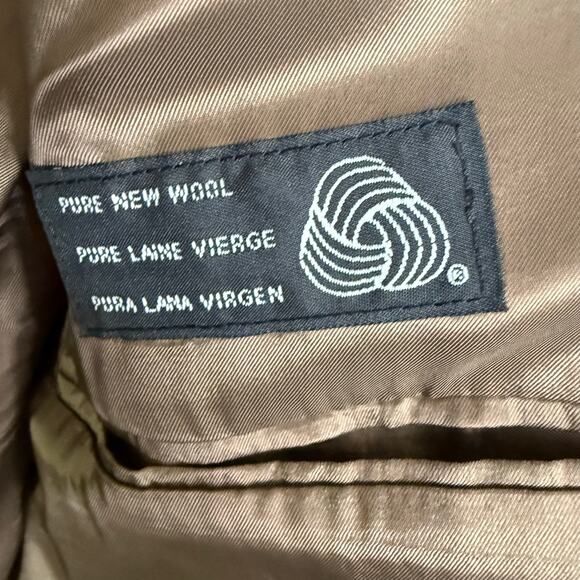 Vintage Chaps Ralph Lauren Jacket 44R Tweed Virgin Wool Blazer Sport Coat Brown - Picture 6 of 16